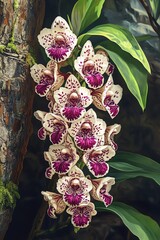highresolution digital illustration of Rhynchostylis gigantea orchid