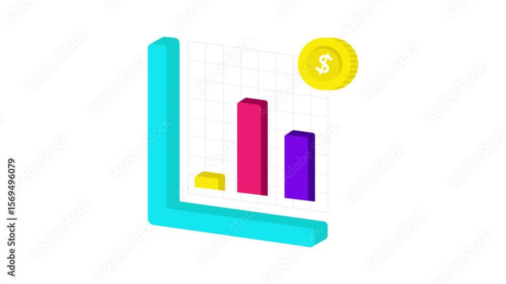 Poster growth chart icon animation mp4 file