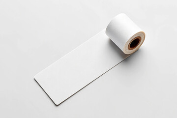 Top View of a Blank Label Roll for Printing and Packaging