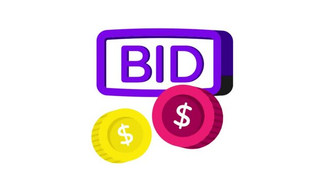 Biding Icon Animation MP4 file