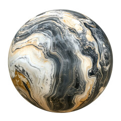 Set of colorful marble planets on transparent background. Artistic cosmic spheres with vibrant textures and surreal designs, perfect for digital art, futuristic projects, and abstract themes.