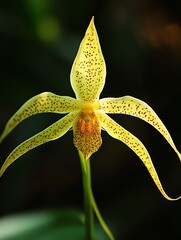 macro illustration of Brassia orchid spider orchid