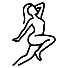 Fototapeta premium silhouette of a young woman