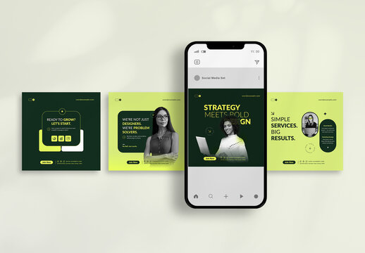 Modern Digital Business Marketing Agency Promotion Social Media Post Template