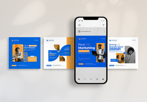 Modern Creative Digital Marketing Agency Instagram Post Template