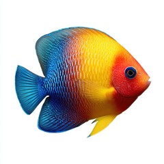 Colorful tropical fish swimming in clear waters underwater scene marine life isolated view