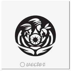 Fototapeta premium logo icon vector indian traditional,indian culture,tamil,bollywood,shivaji mahawaj,gandhi