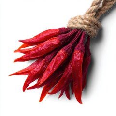Harvesting red chili peppers in a rustic farm setting vibrant nature close-up
