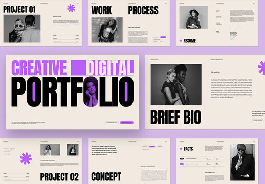 Creative Digital Portfolio Brief Presentation Template