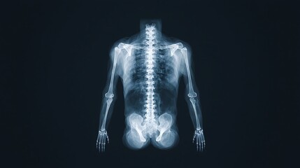 X-ray of Human Skeleton Back View
