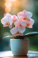 ultrarealistic closeup of Phalaenopsis orchid