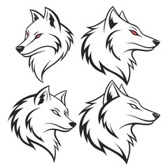 Obraz premium Cute cartoon vector illustration of a wild fox or wolf head