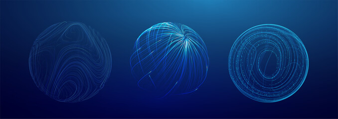 Abstract 3D Particle Globe with Digital Sphere and Tech Background Network Pattern. Science Vector Orb for Medical Research or Futuristic AI Data Concept. Geometric Wireframe Mesh Design.