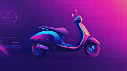 Neon Scooter City Night Ride.