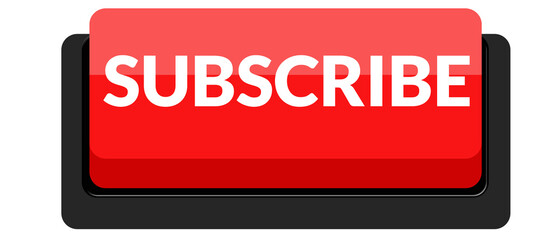 Bold Red Subscribe Now Button Minimalist Icon for Social Media Engagement, Channel Growth Video UI Design