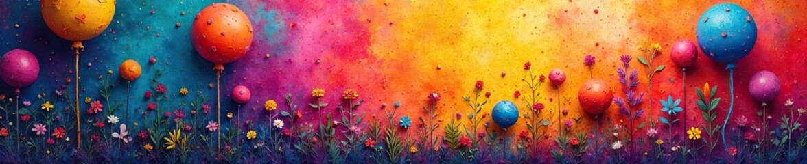 Whimsical Abstract Art Installation Vibrant Colors and Unexpected Textures Ignite Childlike Curiosity