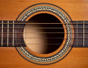 Obraz premium acoustic guitar close up