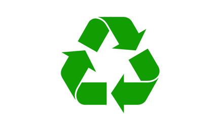 Obraz premium Green Recycling Symbol: Three Arrows Forming a Triangle, Environmental Conservation