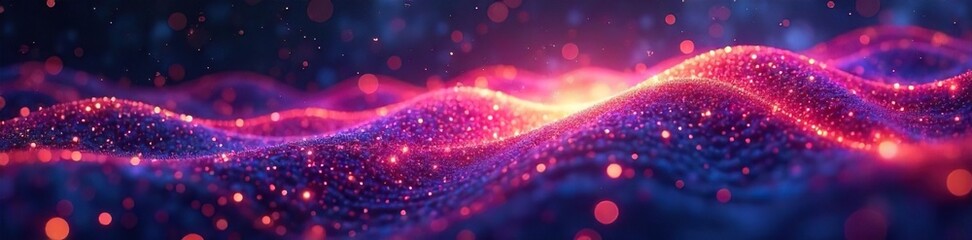 Vibrant Energy Pulses Abstract Visualization of Electromagnetic Radiation Waves Propagating Through Space