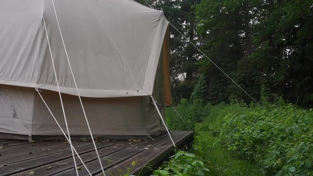 camping, glamping, tent, close-up, top, detail, texture, pattern, sky, outdoors, nature, adventure, travel, lifestyle, canvas, shelter, fabric, design, serene, peaceful, tranquil, wilderness, escape, 