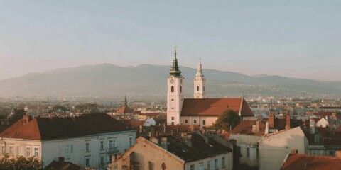 Authentic Religious History Day Heritage Clock Tower with Autumn Thanksgiving and Black Friday Scenes for Millennial Marketing Campaigns
