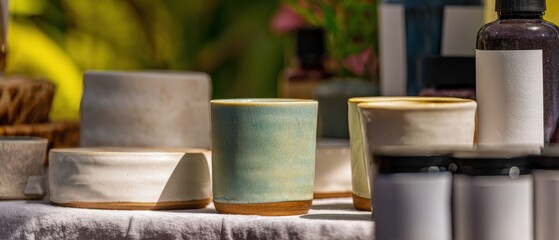 Authentic Handmade Crafts and Pottery at Made In The USA Day Artisan Market with Summer Vibes for Family-Friendly Local Fair Marketing Campaigns