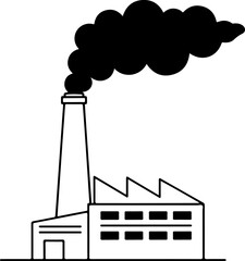 Industrial Pollution Factory Emissions Illustration