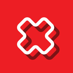 Ignor vector icon cross sign template