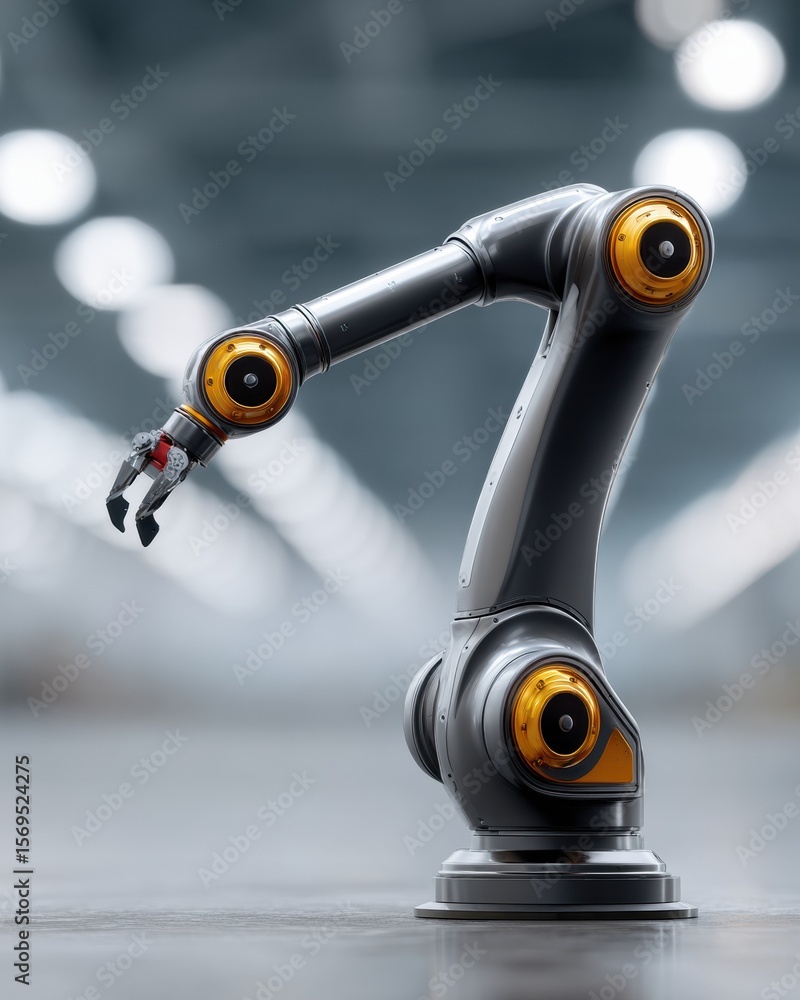 Poster high-quality programmable robotic arm in smart factory automation modern industry 0 technology for p