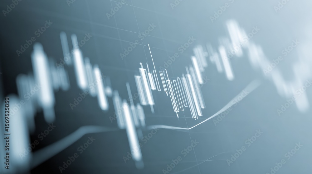 Aufkleber Professional Stock Market Candlestick Chart Showing Price Volatility with Modern Financial Graph for Confident Investment Analysis and Business Marketing Use