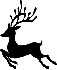 vector illustration of christmas reindeer, isolated on white