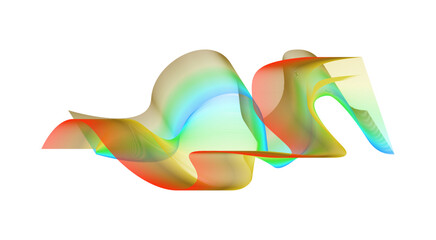 Obraz premium Blend Wavy Curved Abstract Design Colorful Gradient Background Vector Illustration