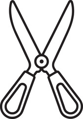 Black outline garden shears tool pruning shears garden tool