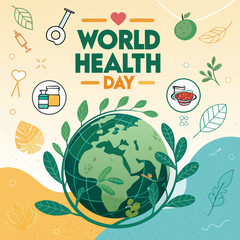 world health day poster design . 