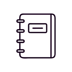 Notebook with rings for taking notes in a minimalist design  