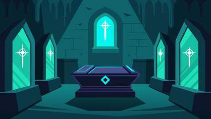 The Underground Crypt of a Haunted Church Contains an Ancient and Eerie Stone Altar