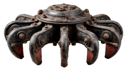 Industrial Claw: A striking industrial claw, meticulously crafted with steel, exuding an aura of strength and functionality, embodying the raw power of engineering.
