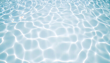 Minimal blue pool water ripple texture with sunlight reflections
