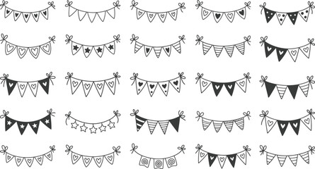 Party Bunting Clipart 16 Elegant Designs for Festive Celebrations