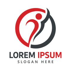 Human character logo sign