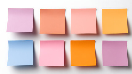 five blank sticky notes isolated on white background mockup sticky note paper use post it notes to share idea on sticky note sheets for notes wide banner 60160829 1
