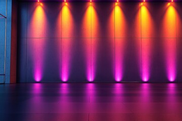 Abstract Stage Lighting Background with Vibrant Colors abstract background lighting vibrant stage texture wall concrete floor light spotlight beam color colorful gradient pink purple magenta orange