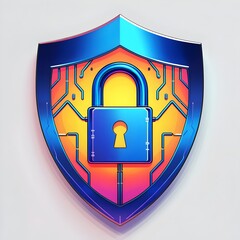 Cyber Security Shield Icon – Protection, Data Privacy, Hacker Safe, Digital Safety