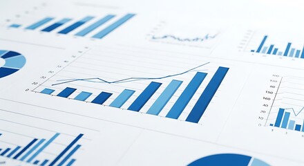 Analyzing Business Growth Charts and Graphs Showing Positive Trends