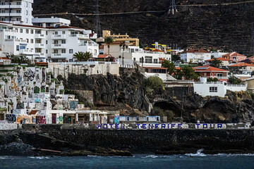 The town of Punta del Hidalgo is a surfing spot on the Atlantic Ocean coast on the island of Tenerife	
