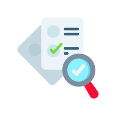 Research flat color icon