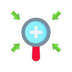 Fototapeta premium Zoom In flat color icon