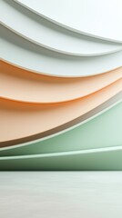 Soft Curved Abstract Background in Pastel Colors abstract background pastel colors curve layer smooth minimal modern simple clean elegant soft color shape graphic design backdrop wallpaper geometric
