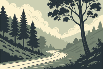 winter forest landscape