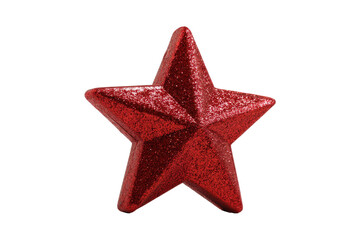 Red glitter star decoration festive event studio